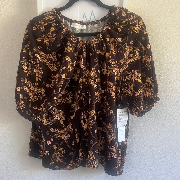 Treasure and Bond tie front top floral - Picture 1 of 7